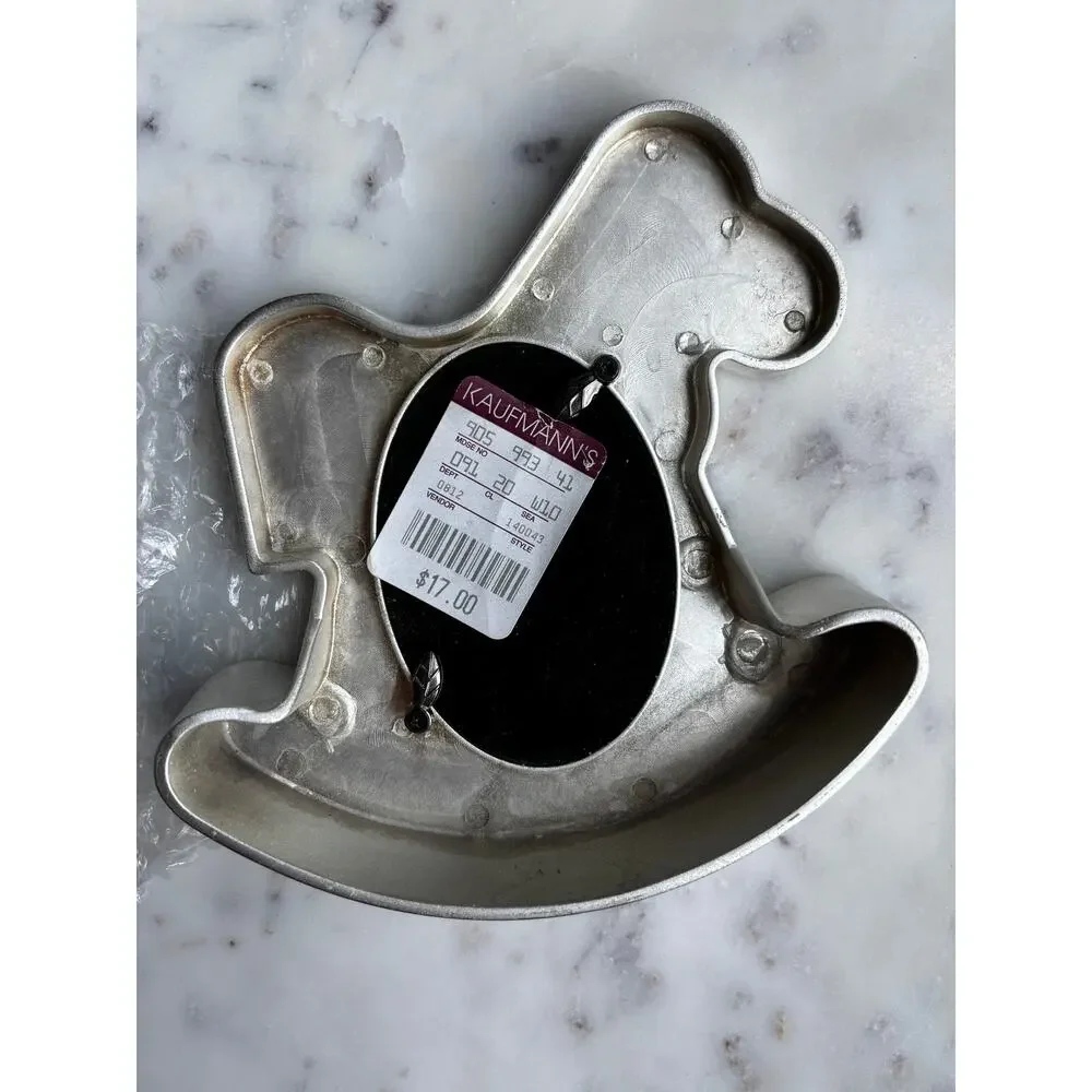 NWT Royal Limited Silver Rock a Bye Baby Rocking Horse Photo Frame w/ Box